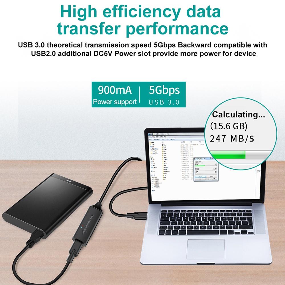 NÖRDIC aktiv 15m USB-C 3.0 SuperSpeed 5Gbps forlængerkabel han til hun