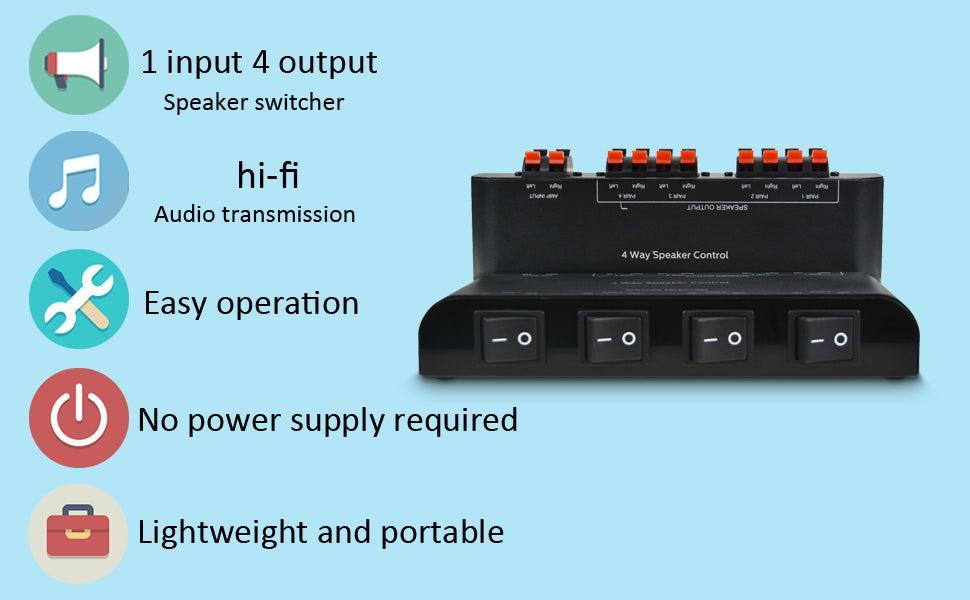 NÖRDIC højttalerkontakt til fire par højttalere
