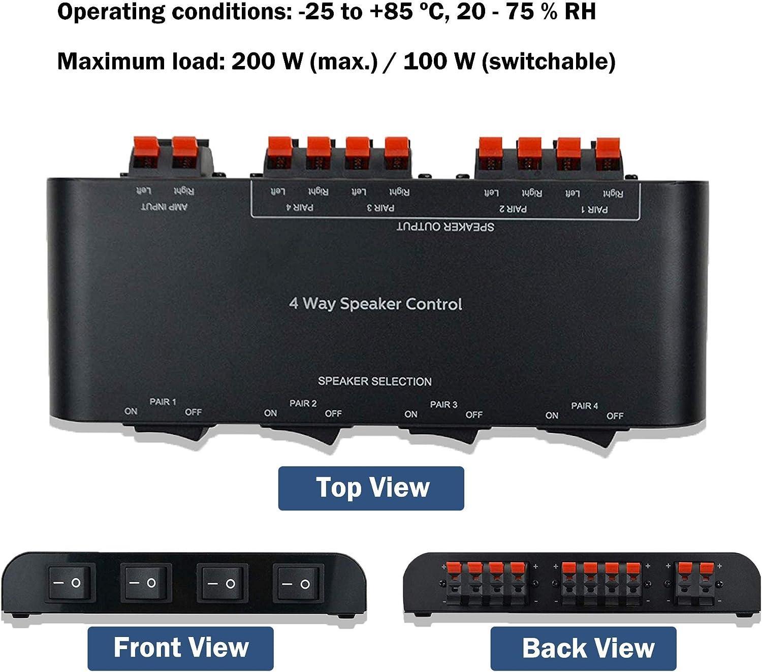 NÖRDIC højttalerkontakt til fire par højttalere