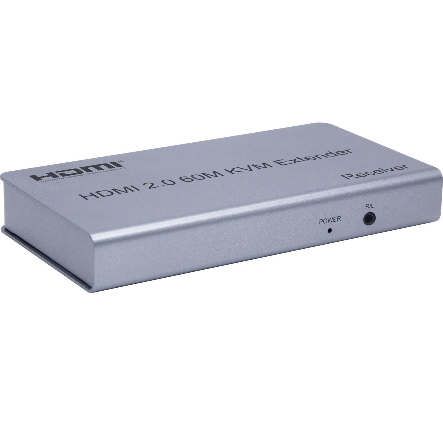 NÖRDIC systemforlænger til HDMI 4K60Hz med loop out 2xUSB og R/L stereo over Cat6 op til 60m