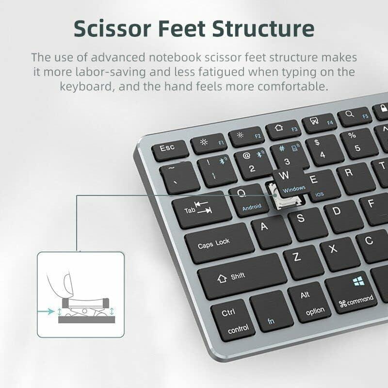 NÖRDIC trådløs Bluetooth og 2.4G mus og tangentbord kit US layout