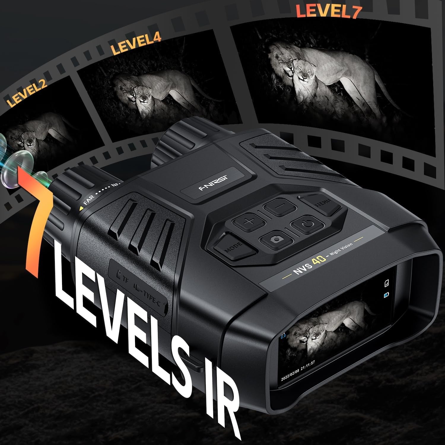 NVS-40 Kikkert 4K HD med nattesyn 6x digital zoom 300m jagt camping sigtekikkert ur observering af objekter