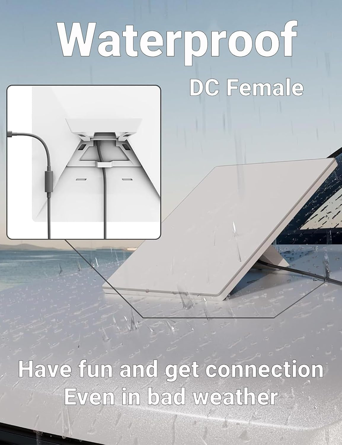 STARLINK Mini DC5.5x21 to USB-C extension 20cm Waterproof Power Converter with Smart PD Chip,Works with 100W+ PD Charger, Power Bank, Power Station