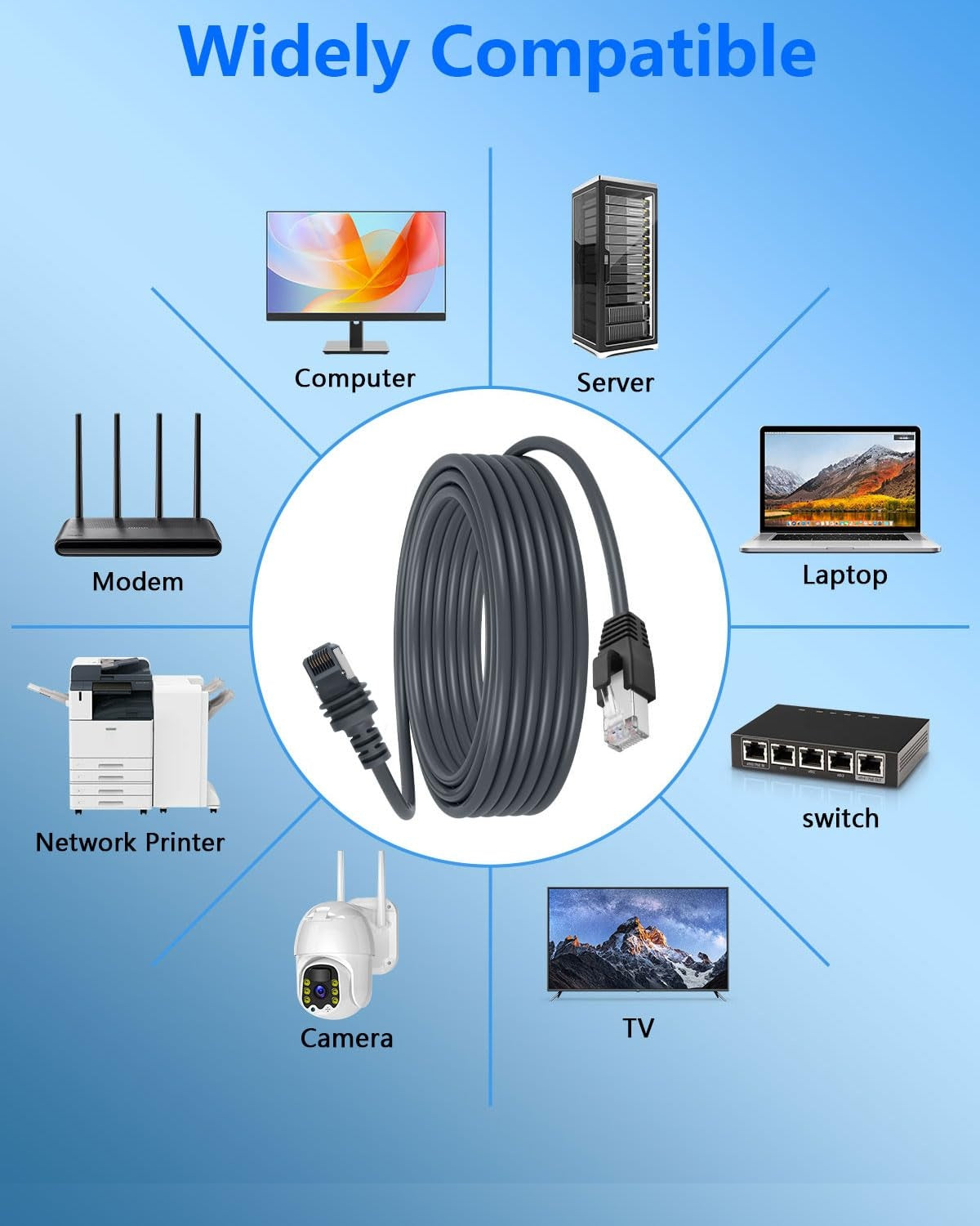 Starlink 46m Ethernet-kabel til Starlink Mini Kit