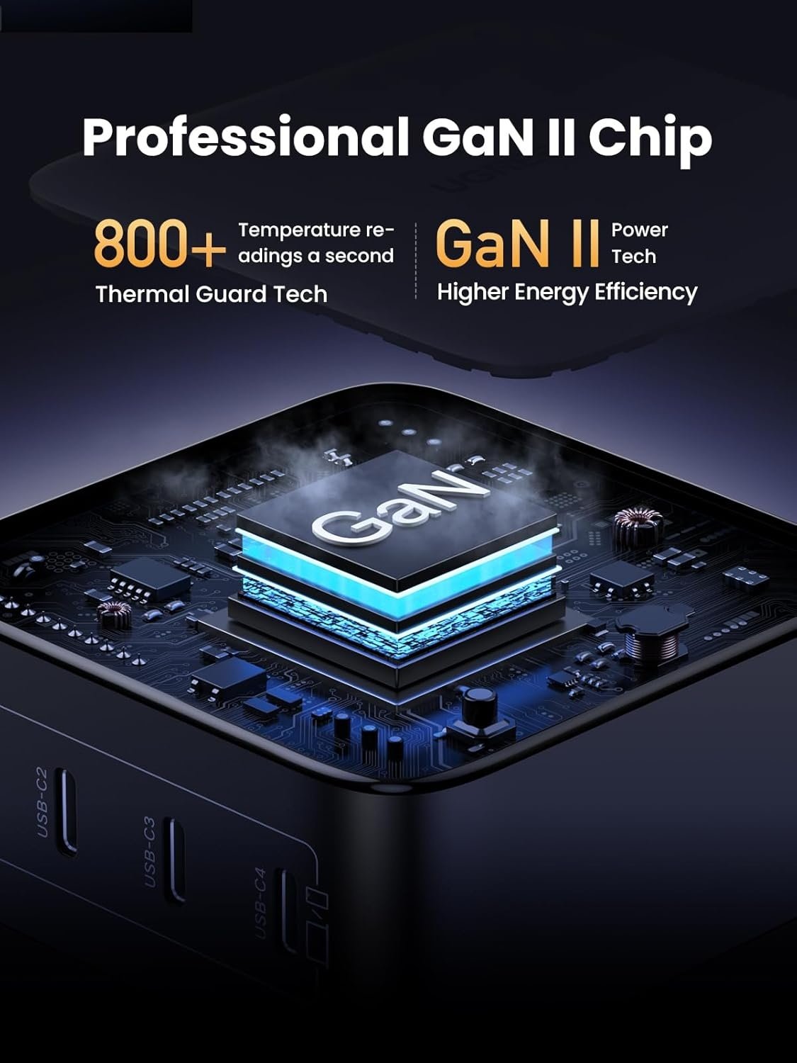 UGREEN 100W USB C Charger Block, Nexode 4-Port Type C Charger GaN Charger