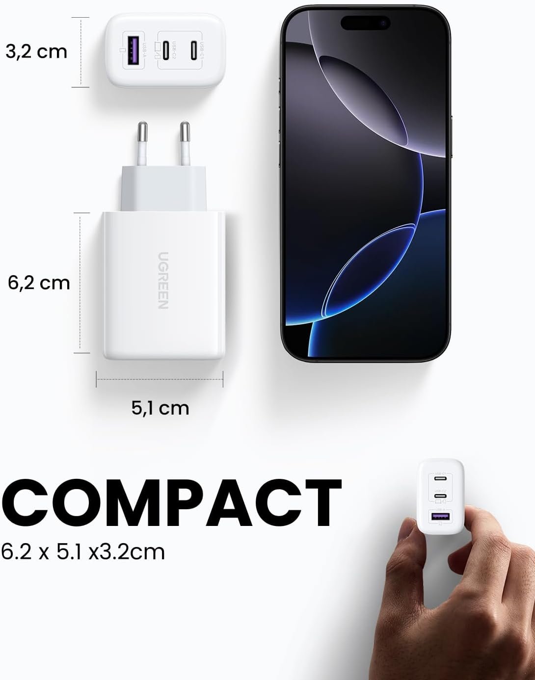 UGREEN USB-C Oplader 65W