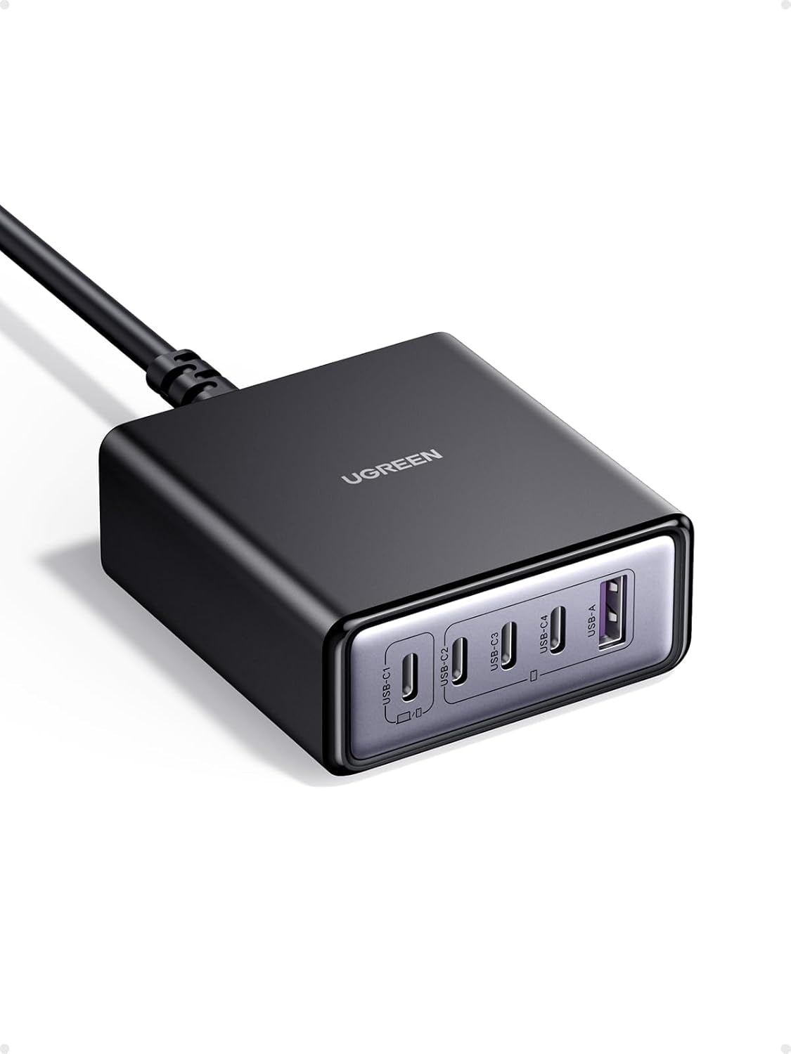 UGREEN USB-C Charger 65W GaN 5-Port Desktop Charging Station PPS Fast Charger