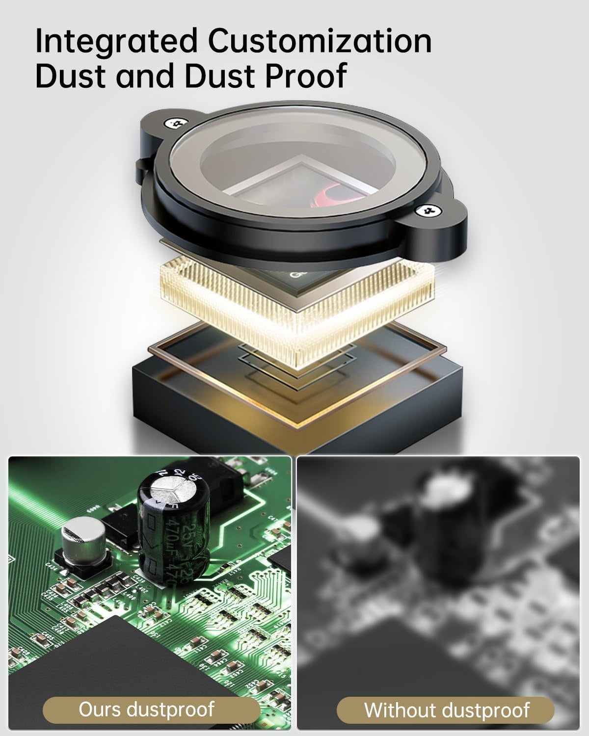 USB Microscope 1080P HD for iPhone Android, 10 to 200X Digital with 8 LED Compatible with iOS, Android, Tablet