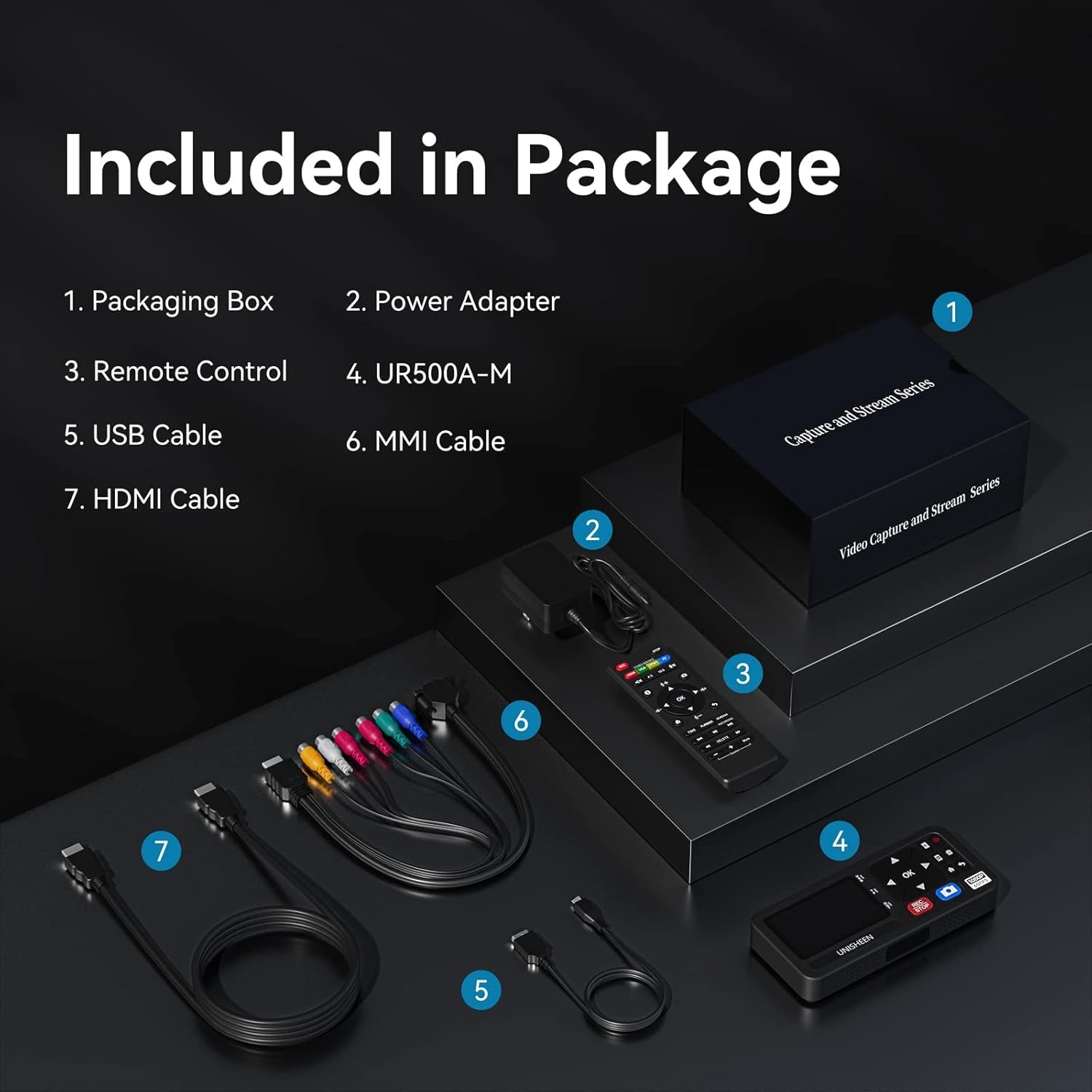 Video to Digital Converter 4K HDMI/CVBS/VGA/YPBPR Inputs Video Recorder Capture from VCR, DVD, VHS Tapes, Hi8, Camcorders 4K capture 1080P 60pfs