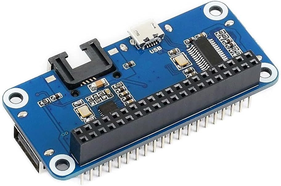 Waveshare Ethernet/USB HUB HAT til Raspberry Pi 1x RJ45 Ethernet-port 3x USB-porte Kompatibel med USB 2.0/1.1 Passer til Zero/Zero W/Zero WH