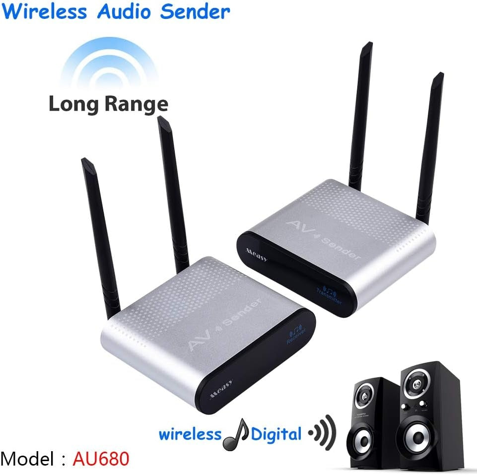 Trådløs digital lydsender og -modtager – adapter til HiFi-hjemmebiograf, højttaler, forstærker, mobiltelefon, TV, MP3 og hovedtelefoner.