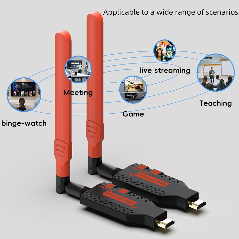 NÖRDIC Trådløs HDMI-forlænger Sender & Modtager 150m, 1080P@60Hz Full HD, 5G Plug & Play