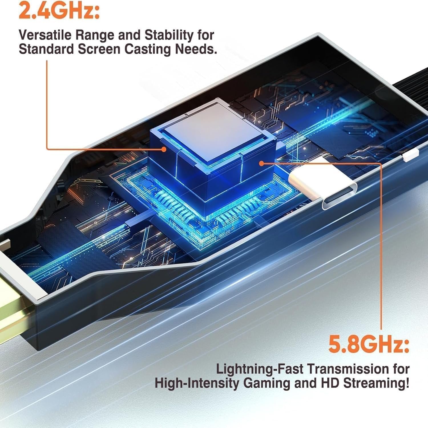 NÖRDIC Trådløs HDMI-forlænger Sender & Modtager 150m, 1080P@60Hz Full HD, 5G Plug & Play