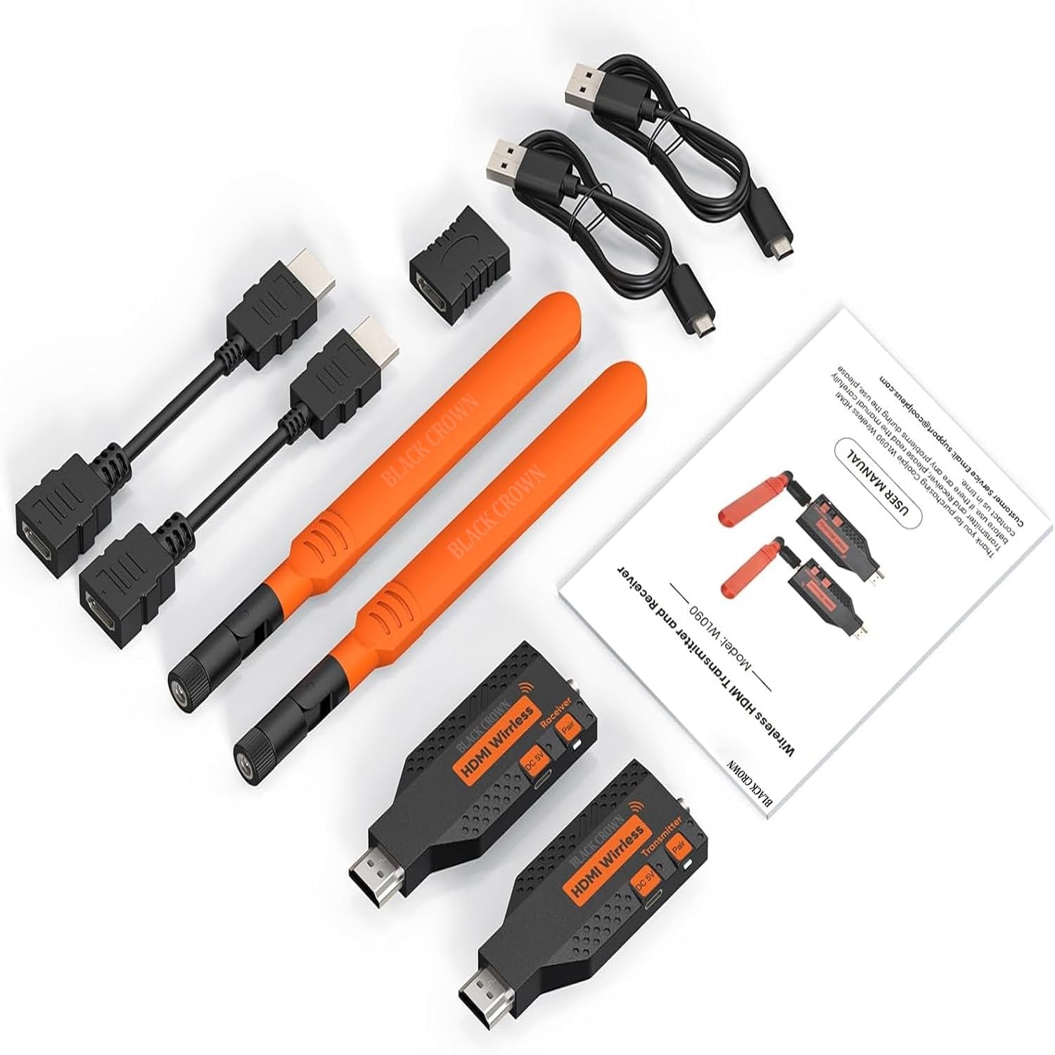 NÖRDIC Trådløs HDMI-forlænger Sender & Modtager 150m, 1080P@60Hz Full HD, 5G Plug & Play