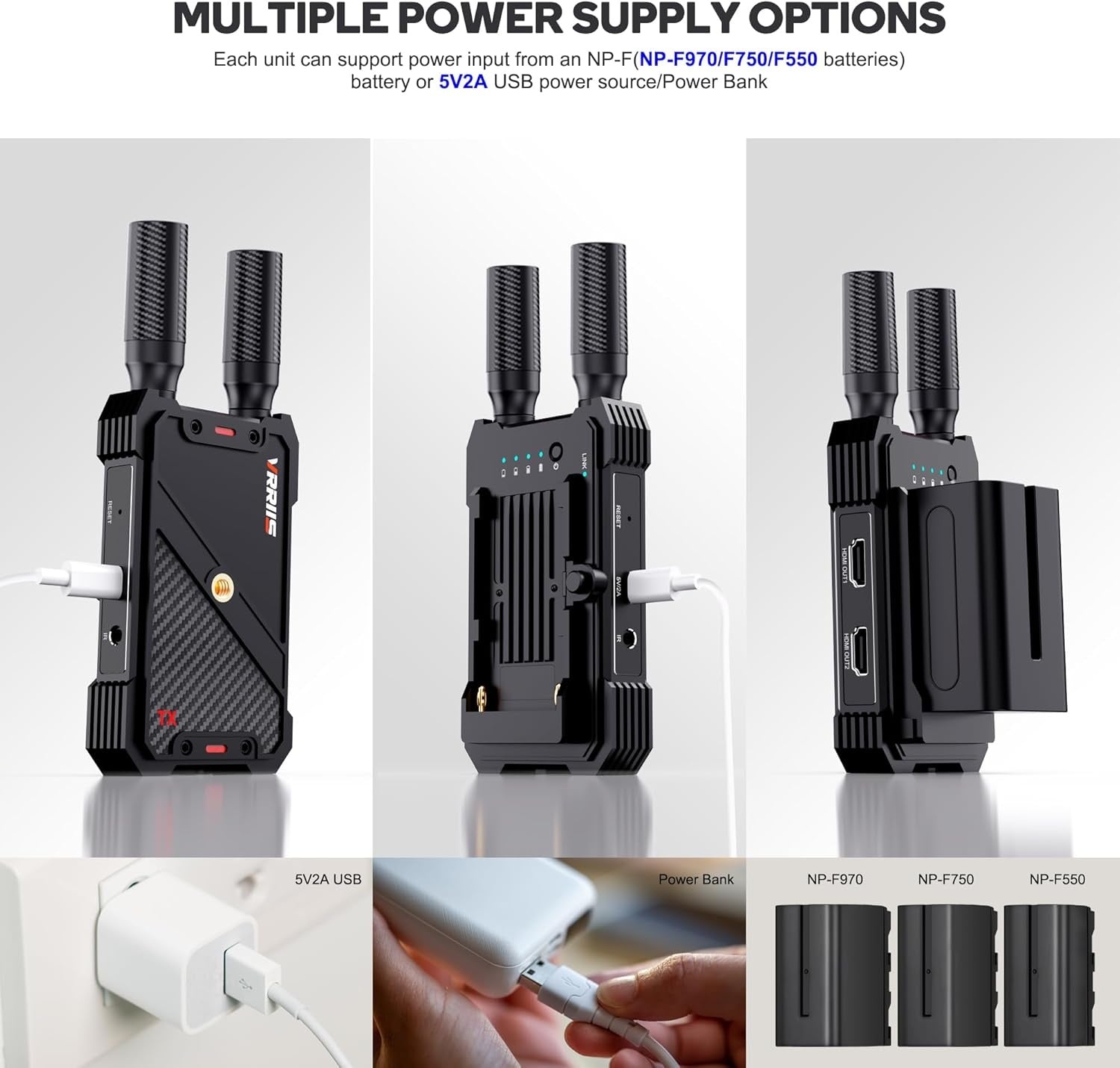 NÖRDIC Trådløs HDMI Sender og Modtager, 1080P Full HD Trådløst Video-overføringssystem med Loop Out, 400m