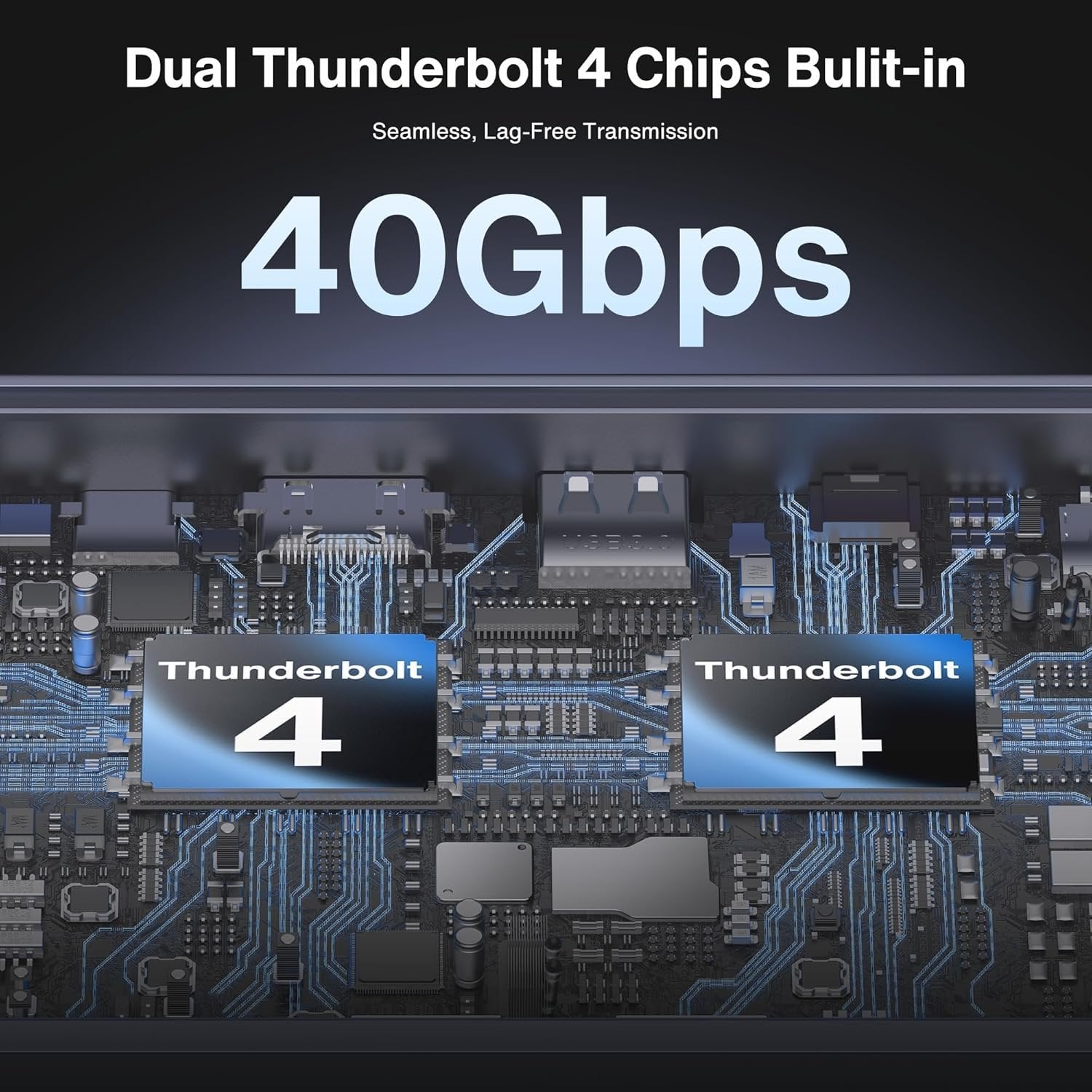 iVANKY 20-in-1 FusionDock Max 1 Dual Thunderbolt 4 For Mac M1/M2/M3/M4, Quad 6K @ 60Hz Monitor MacBook Docking Station with 2 x HDMI, 7 x 10Gbps USB, 2.5GbE, 96W PD, SD/TF 4.0, 40G