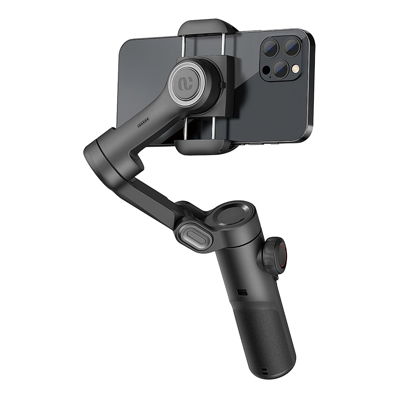 3-Axis Handheld Phone Stabilizer Gimbal for iPhone Gimbal, Smartphone w/Focus Wheel Face/Object Tracking for iPhone/Android Foldable