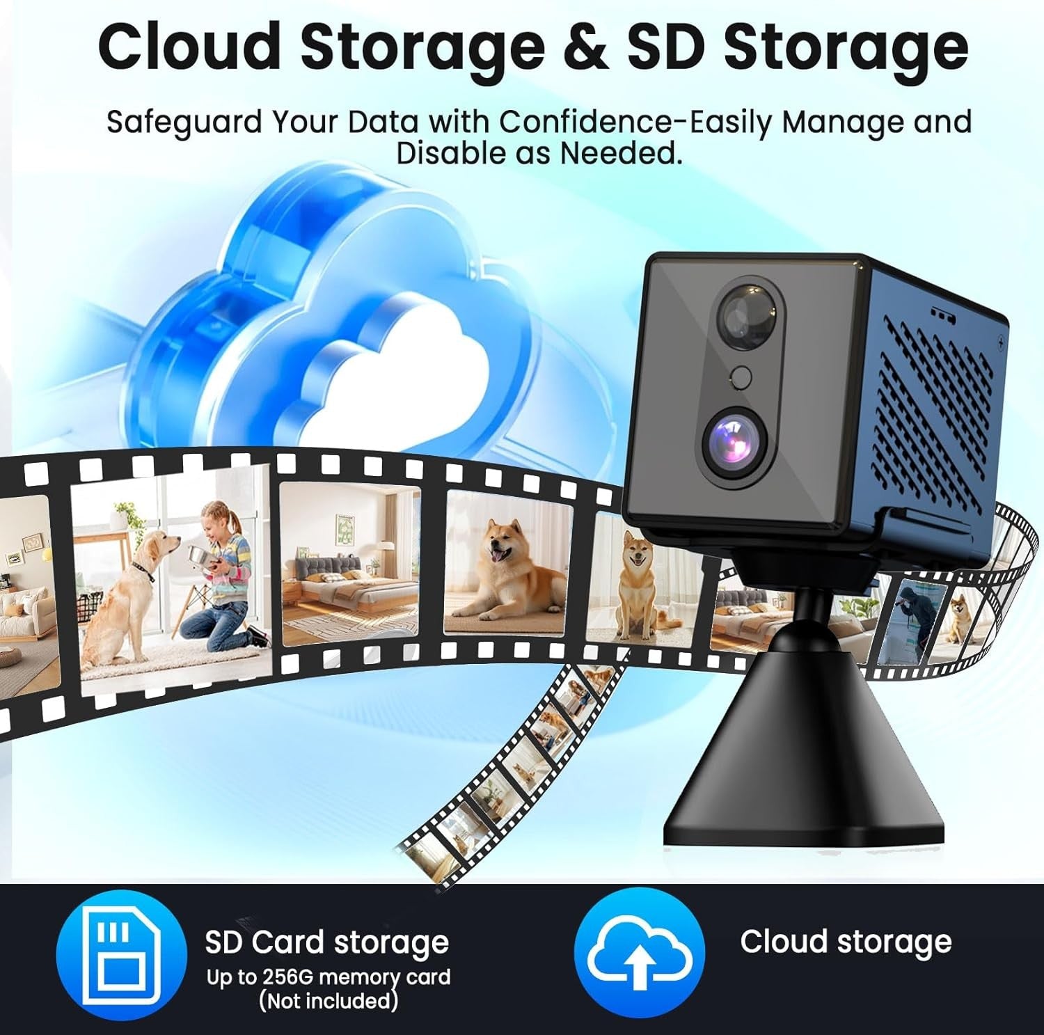 4K Security 5GHz WiFi Indoor Mini Camera with Night Vision, Motion Sensor, Long Battery Life, Motion Detection, Remote Viewing, Wireless Surveillance Cam