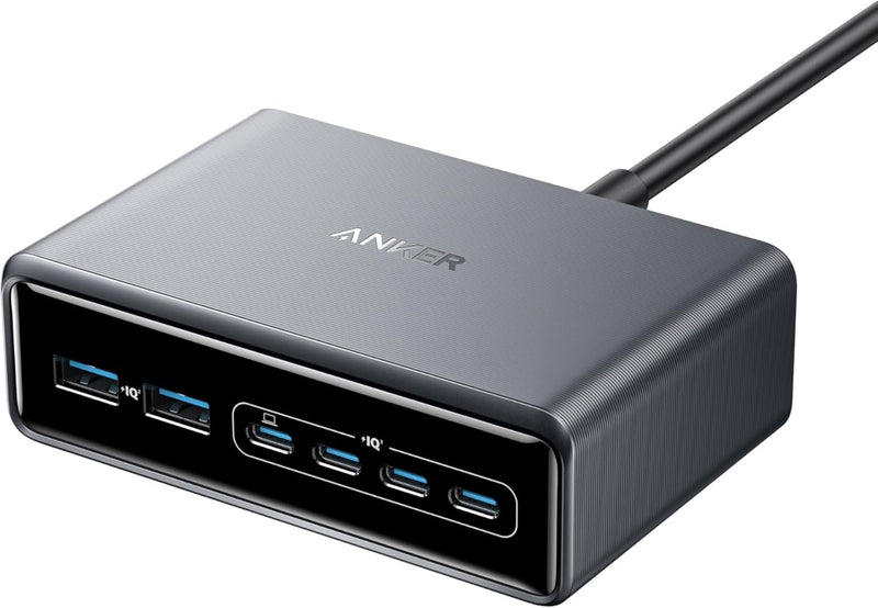 ANKER Prime Charger, 200W 6-Port GaN Charging Station, Fast Charging USB C Charger