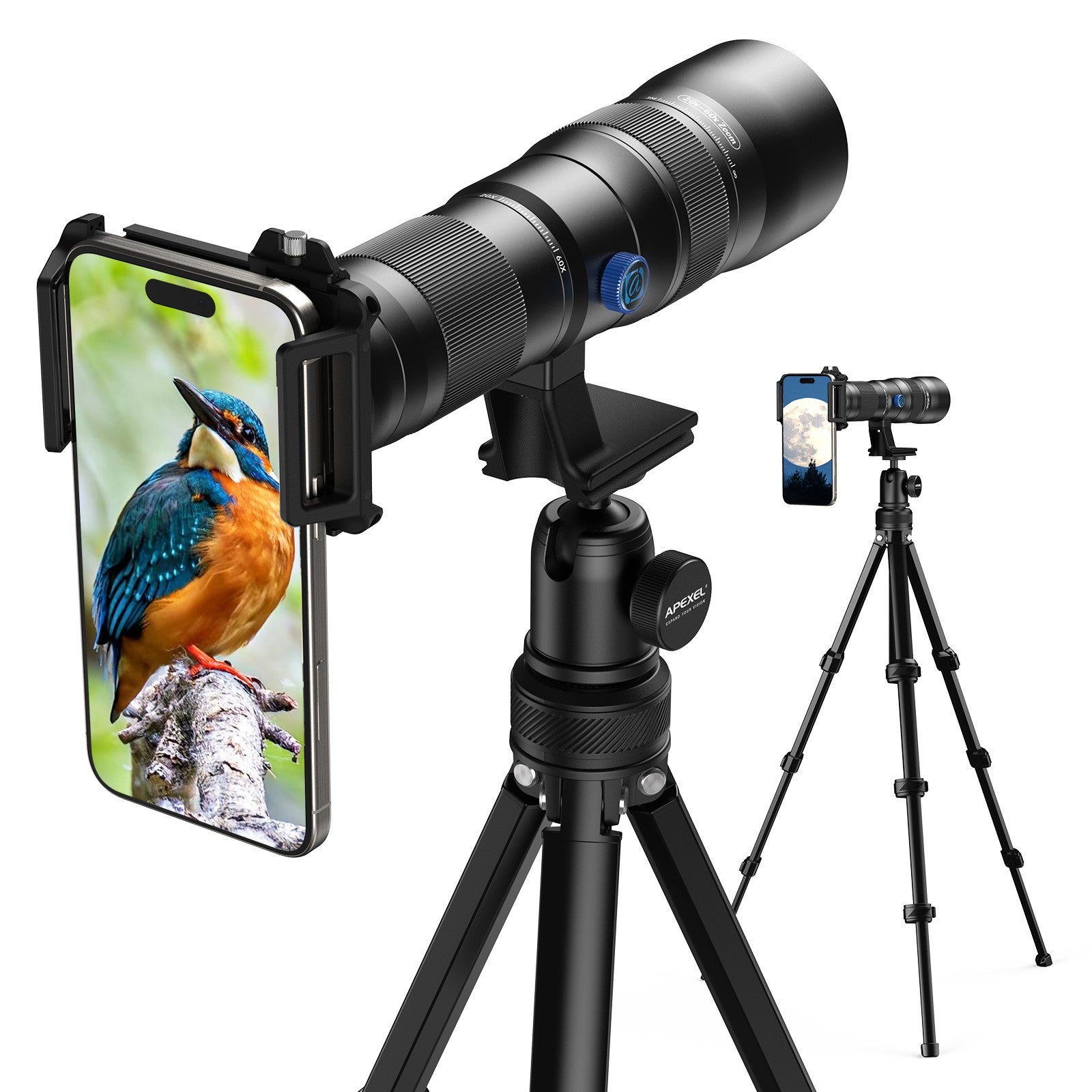 APEXEL Telecular 20-60x Professional Compact Zoom Lens for Smartphones