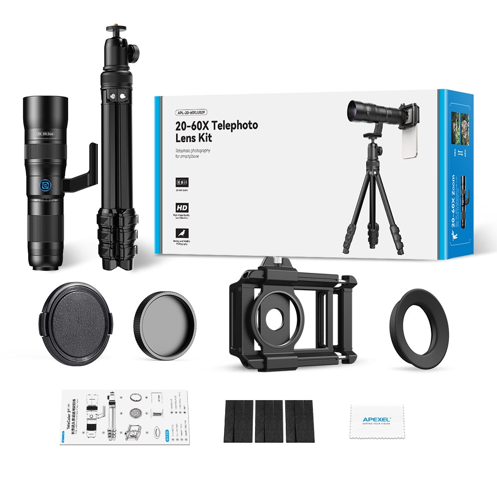 APEXEL Telecular 20-60x Professional Compact Zoom Lens for Smartphones