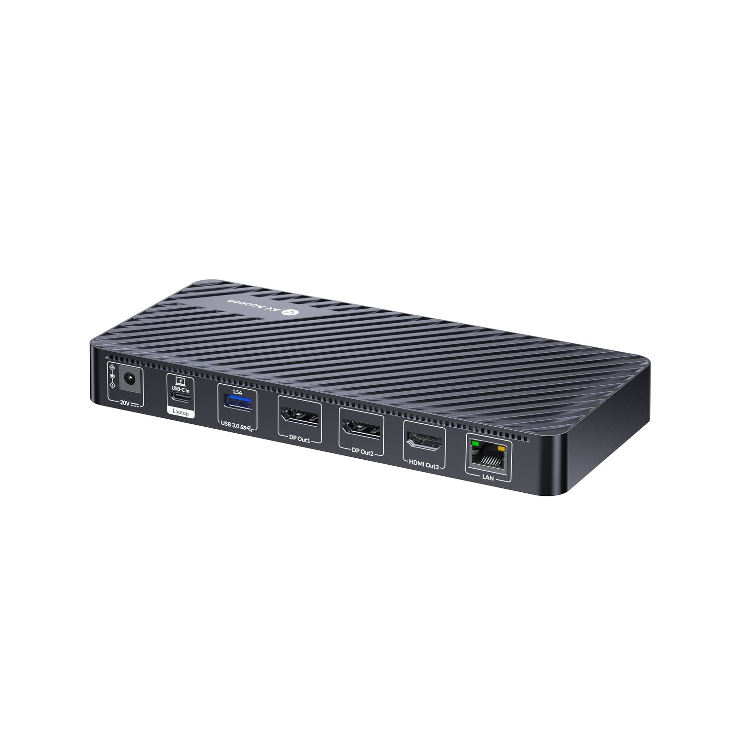 AV Access KD-S03 1 til 12 USB-C Dockingstation med tredobbelt skærm 2xDP 1xHDMI 4K60Hz 2K 144Hz