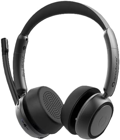 Accutone Sonar 85 Bluetooth Wireless Headset with mic Bluetooth Headset with Active Noise Cancelling