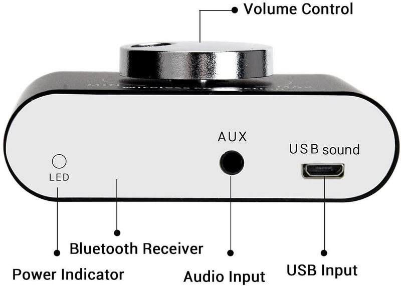 Bluetooth 5.0 stereo digital audio-forstærker 2x50W AUX / USB / BT