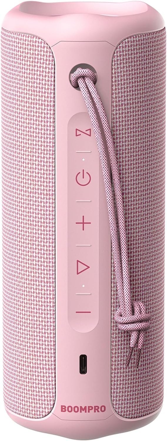 Bluetooth-højttaler 36W bærbar højttaler med stereolydbase, Bluetooth 5.3 trådløs IP7x vandtæt højttaler Pink