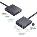 Cable Matters1 til 8 USB-C dockingstation HDMI 4K30Hz PD80W 2xUSB-C 5Gbps RJ45 Giga Lan Micro SD og SD-kortpladser