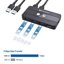 Cable Matters KVM-switch 2 til 1 Displayport 1.4 8K60Hz 4K120Hz 3xUSB3.0 med 5Gbps