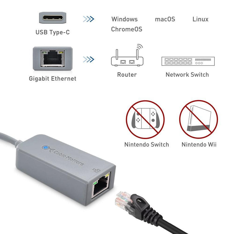 Cable Matters USB-C til Gigabit Ethernet-adapter fungerer med Chromebook-certificeret