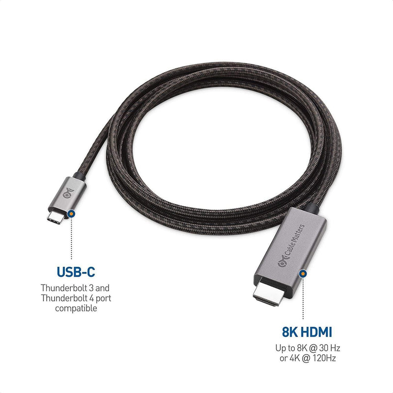 Cable Matters noget 1,8 m USB-C til HDMI-kabel 8K30Hz 4K 120Hz 48Gbps HDR Kompatibel med Thunderbolt 4 og 3