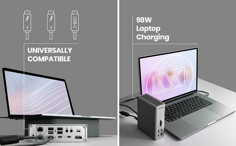 CalDigit TS4 1 til 18 USB-C dockingstation kompatibel med Thunderbolt 4 og 3, USB4-understøttelse til M1 og M2