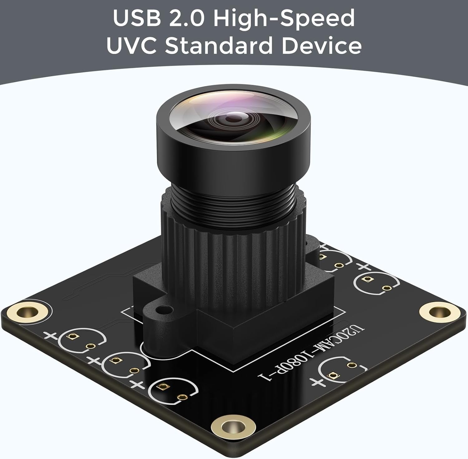 Camera Modul 1080P USB2.0 UVC 130° Wide Angle, Plug & Play for PC, Raspberry Pi, Jetson Nano and SBCs. Supports Windows, Linux, Android and Mac OS.