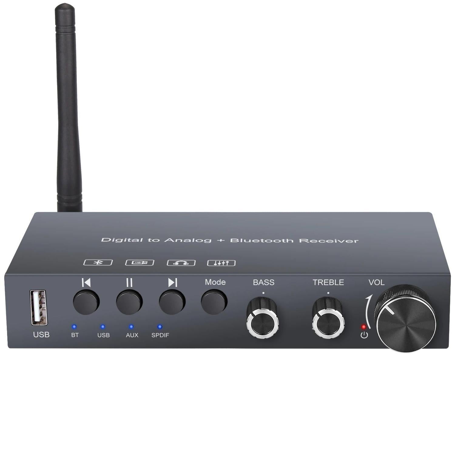 Digital til lyd lydkonverter 192Khz DAC med Bluetooth og USB