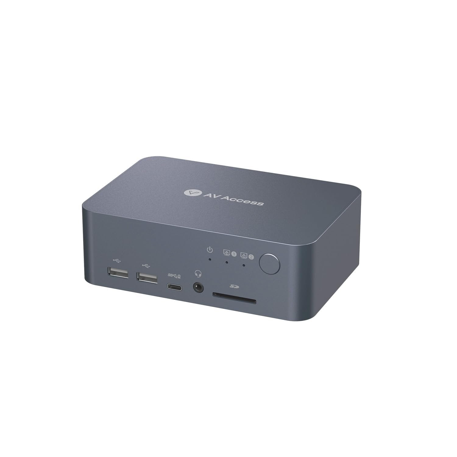 AV Access-dockingstation og KVM-switch 2 til 2 USB-C & DP+HDMI til HDMI, 4K60Hz, 5x USB-A, 1x USB-C PD 60W, 3,5 mm AUX, SD-kortslot og Toslink iDOCK C10