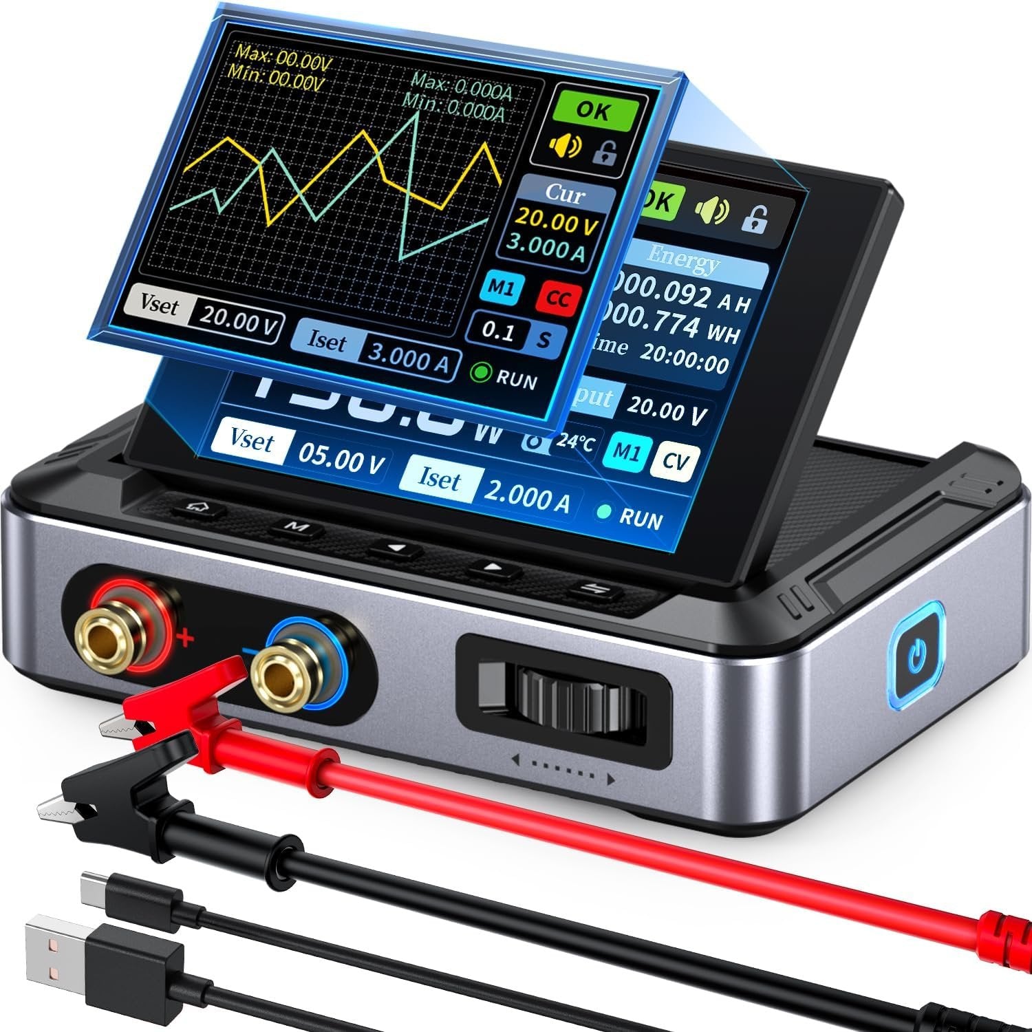 FNIRSI Mini DC justerbar CNC programmerbar reguleret switching strømforsyning