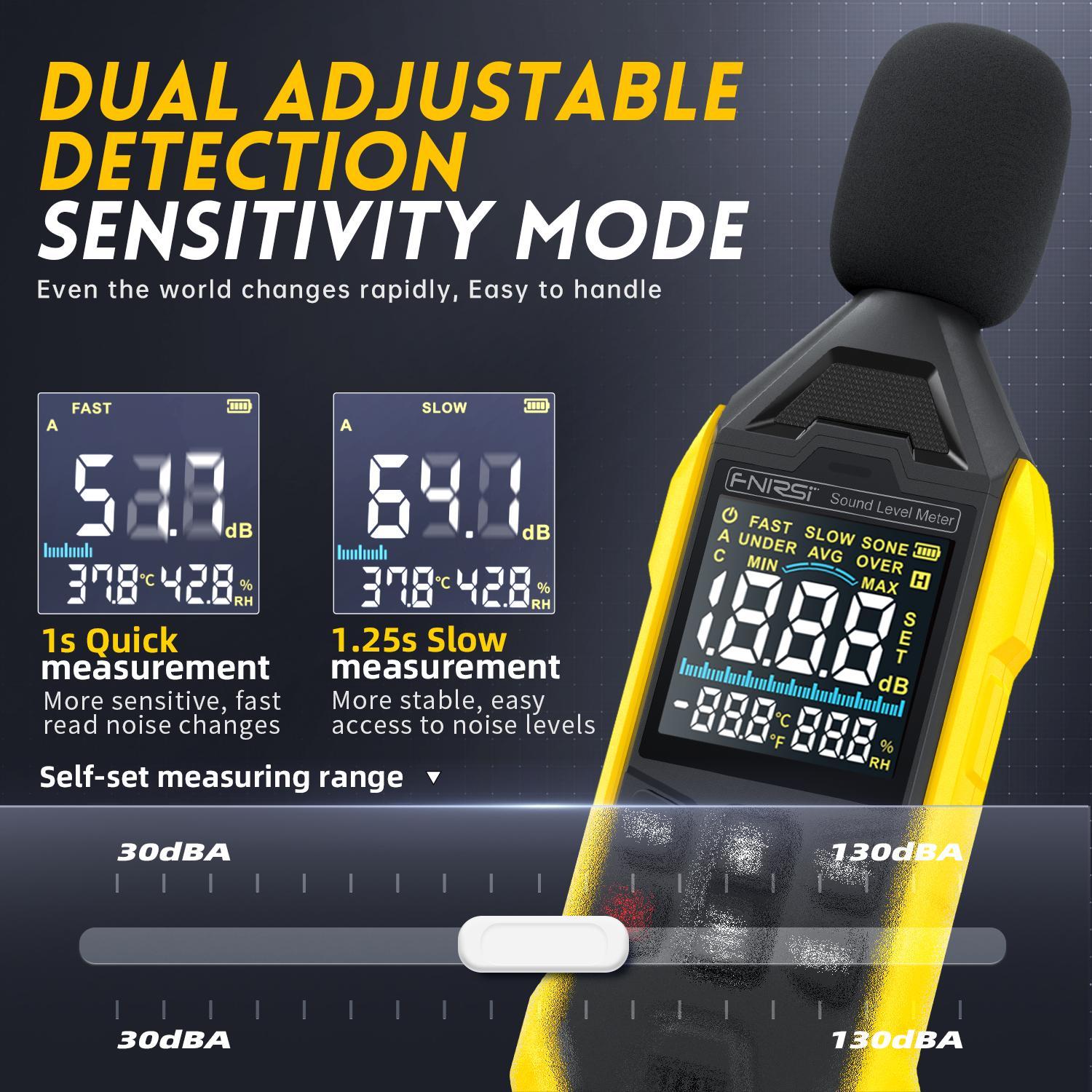 FNIRSI FDM01 Digital støj- og lydmåler 30~130dB