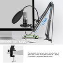 Fifine T669 USB Mikrofon kits med kondensatormikrofon, bordstativ popfilter shock mount lydkabel og stativ kompatibel med PS5