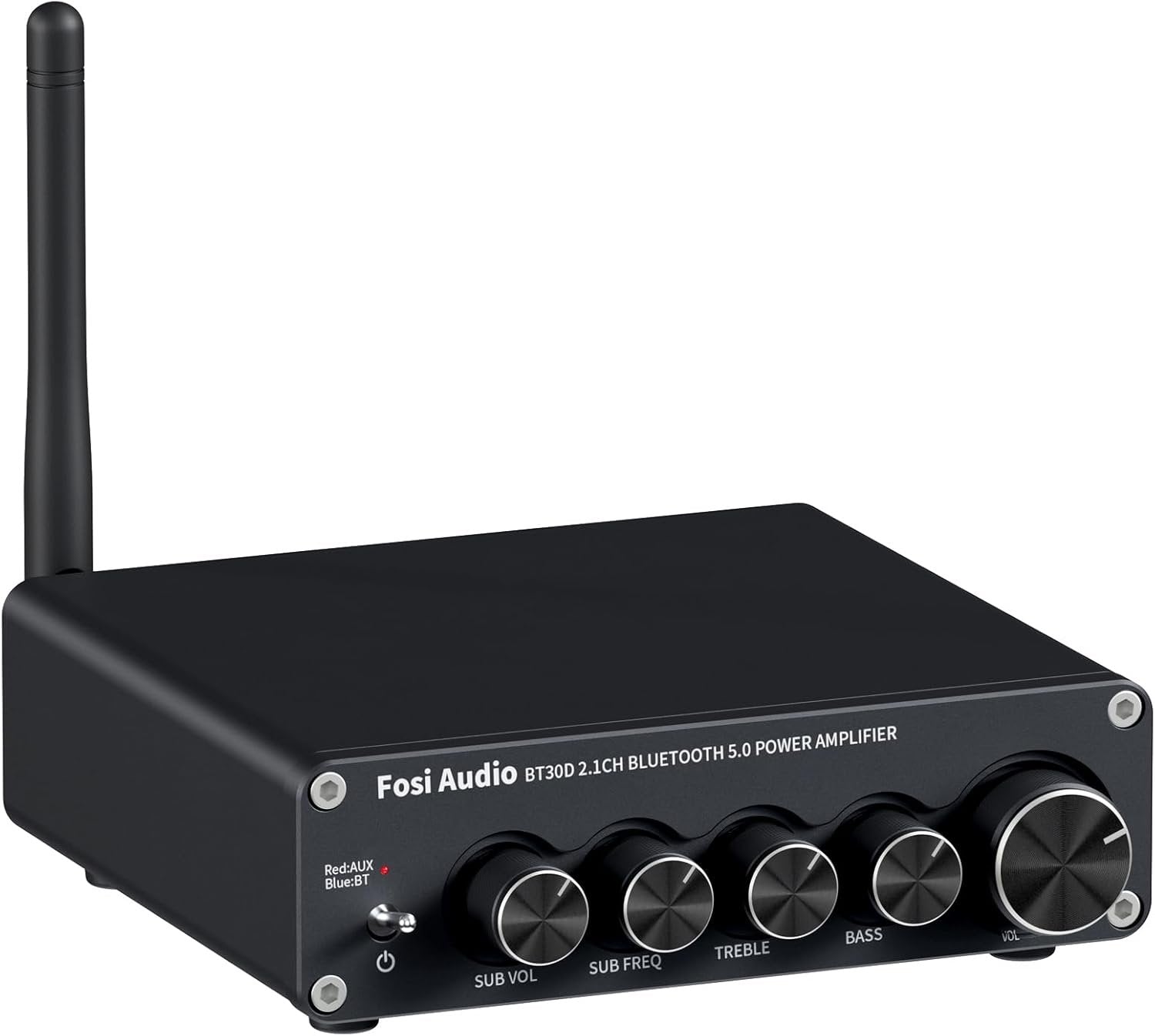 Fosi Audio BT30D Bluetooth 5.0 Stereo Audio Modtager Forstærker 2.1 Kanal Mini Hi-Fi Klasse D Integreret Amp 2X50 Watt