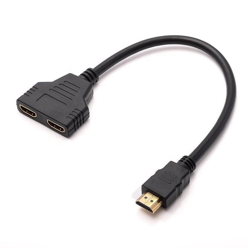 HDMI Splitter 1 til 2 1080p opløsning 10cm kabel