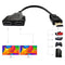 HDMI Splitter 1 til 2 1080p opløsning 10cm kabel