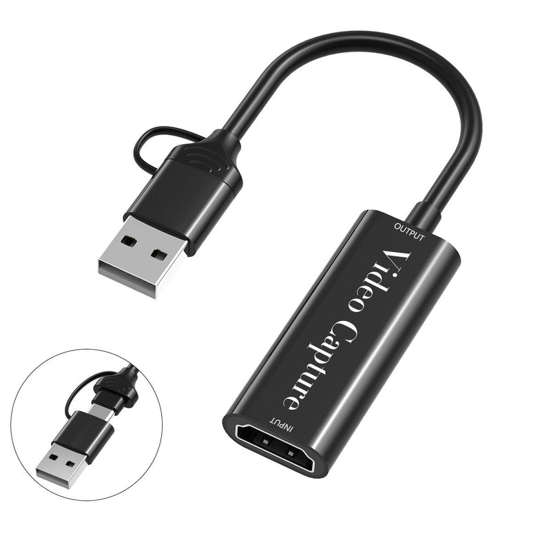 HDMI til USB-adapter til videooptagelse 4K 30Hz USB-A og USB-C