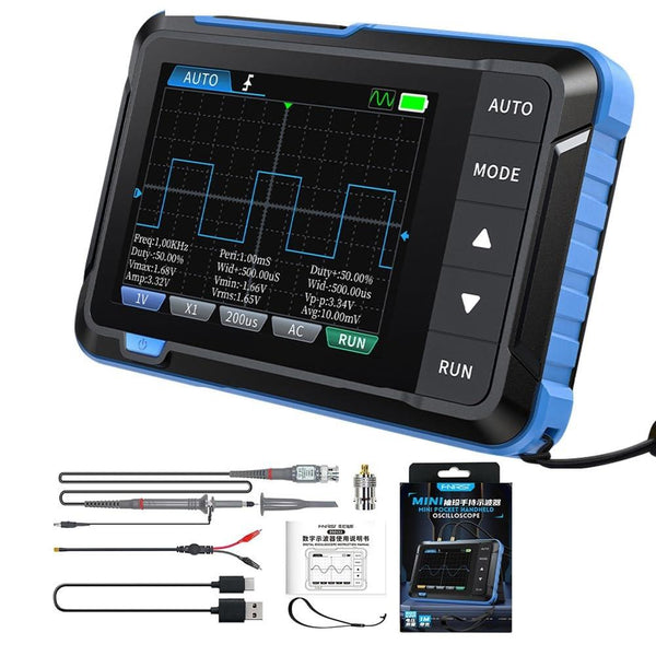 FNIRSI DSO153 2 i 1 mini oscilloskop og signalgenerator, 2,8" skærm, 5MS/s 1MHz