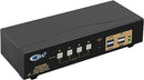 KVM 4x2 HDMI Switch Dual Monitor HDMI2.0 4K60Hz 4:4:4 med 1x3.5mm og 4xUSB-A