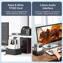 Maiwo HDD Dual dockning station with clone 10Gbps HDMI 4K60Hz Giga Lan Card Reader SD and MicroSD USB HUB 2xUSB-A and 2xUSB-C