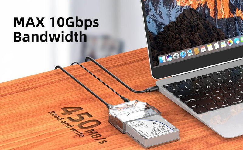 Maiwo K108U eksternt kabinet USB-C 3.2 Gen2 10 Gbps til 2.5" U.2 PCIe NVMe SSD