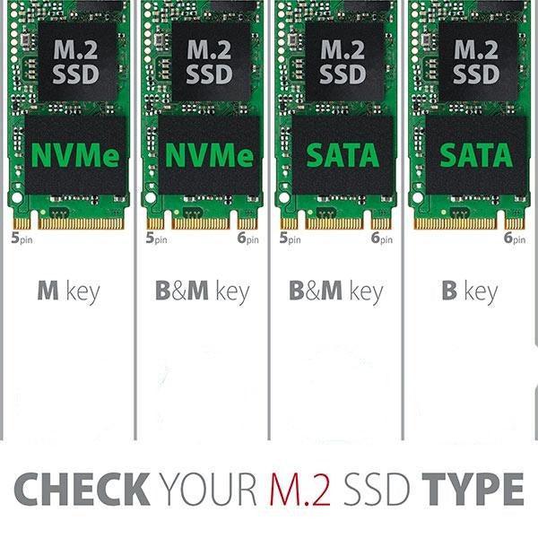 Maiwo K1688S M.2 SATA SSD til USB C GEN1 5Gbps kabinetter ekstern storage B Key og B & M-Key aluminium