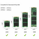 Maiwo K16N M.2 SATA SSD til USB3.1 GEN1 5Gbps Eksternt opbevaringsskab 2230-2242-2260-2280 NGFF B-nøgle og B & M-nøgle aluminium